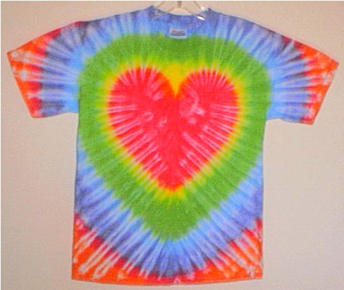 Pastel Heart Tie-dye T-shirts